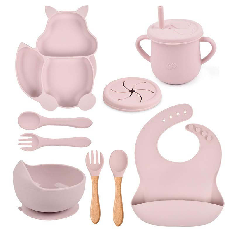 Little Lion 9 Piece Baby Weaning Set Baby Pink
