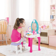 Dolu Unicorn Vanity Table & Stool - Pink