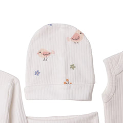 Tiffany 100% Cotton Tiny Baby Set - Ecru