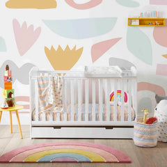 Ickle Bubba Coleby Classic Cot Bed & Under Drawer White - Premium Pocket Sprung Mattress