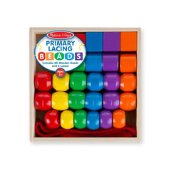 Melissa & Doug Wooden Jumbo Lacing Beads