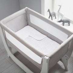 Shnuggle Air Crib Bedding Set Grey Clouds