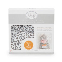 Lulujo Hello World Newborn Hat & Swaddle Set Leopard
