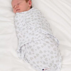 Little Chick London Simply Swaddle Sweetheart Grey 3-5M