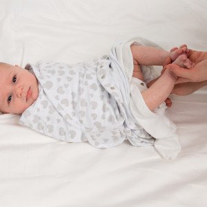 Little Chick London Simply Swaddle Sweetheart Grey 0-3M