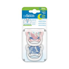 Dr Brown's Prevent Butterfly Soother Stg1 Glow In Dark Girl