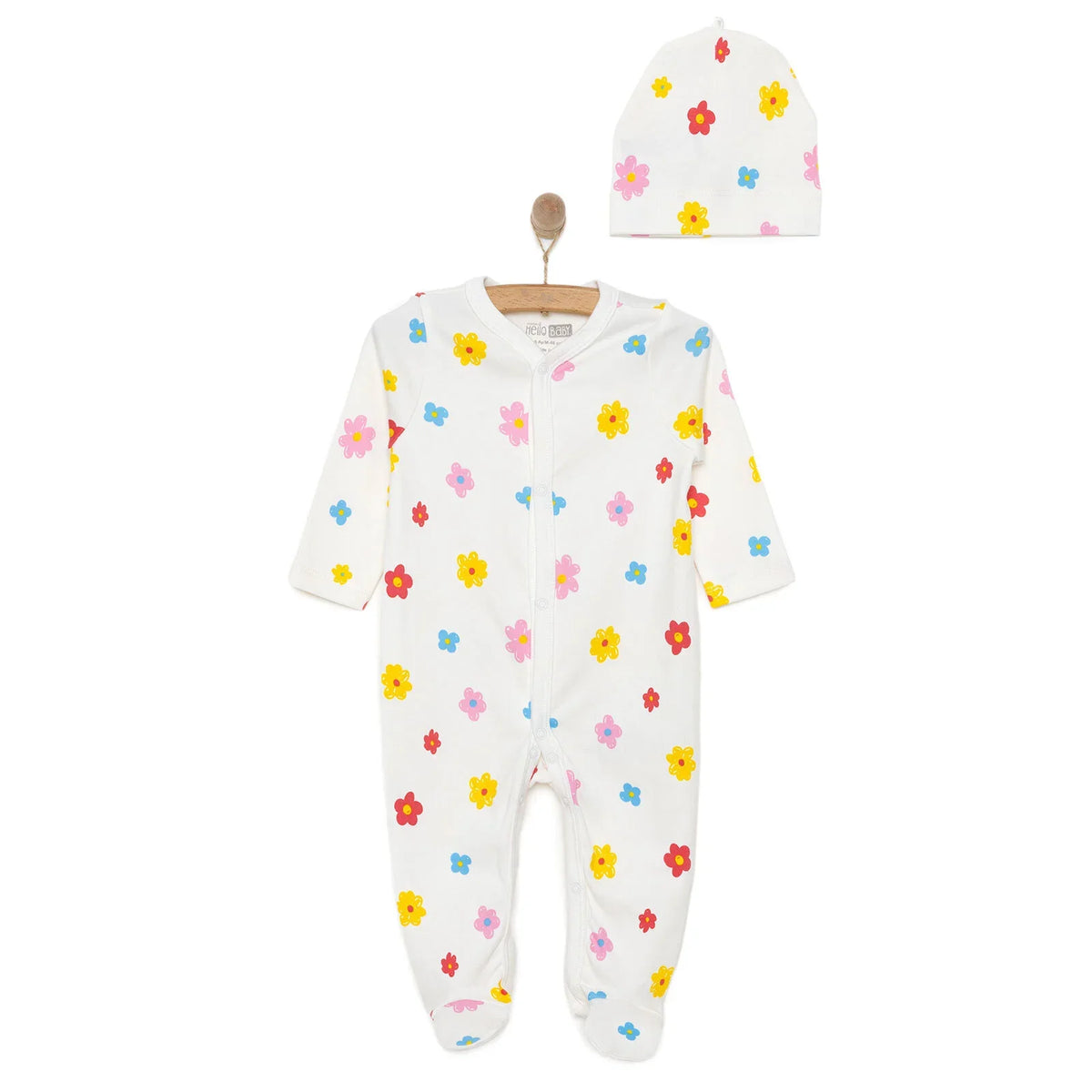 HelloBaby Girl Jumpsuit & Hat - Yellow