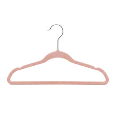 HelloBaby 5 Pack Velvet Baby Clothes Hangers - Soft Pink
