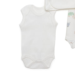 Tiffany 100% Cotton Tiny Baby Set - Ecru