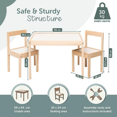 Montessori Wooden Table&Chair Set for Kids