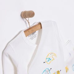 HelloBaby Unisex Wrapover Top-Footed Bottom - Ecru