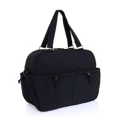 Baby Mom Quilted Shoulder Bag – Black