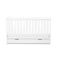 Ickle Bubba Coleby Classic Cot Bed & Under Drawer White - Without Mattress