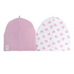 Little Plane Girls 2-Pack Hat Heart - Pink