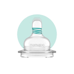 Mamajoo Anti-Colic PP Baby Bottle Slow Flow 0+ months 150ml - Silver