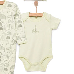 HelloBaby Boy Jumpsuit-Body-Hat - Green