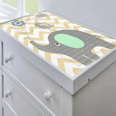 Mollydoo Changing Mat - Elephant Chevron