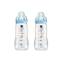 MAM Easy Active Bottle 330ml Pack of 2 - Blue Assorted