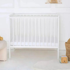 East Coast Space Saver Cot with Mattress Bundle - White
