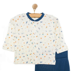 Bebetto Ship Boy Boy Cardigan - Footed Bottom - Navy Blue